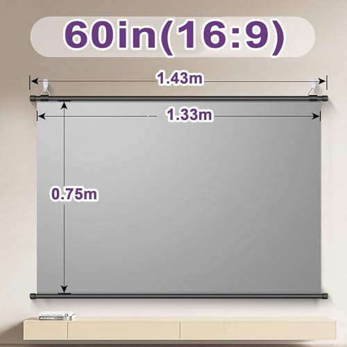 Pantalla Retractable para Proyector 60in 16:9 miniatura 2