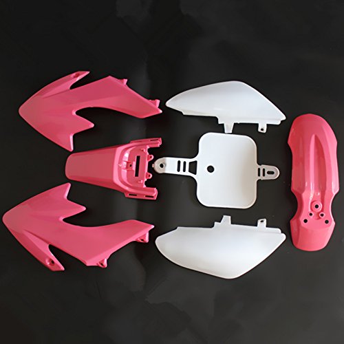 Fit Honda CRF50 XR50 SDG SSR Pro 50cc-125cc Plastic Kit Fender Dirt Pit Bike (pink)