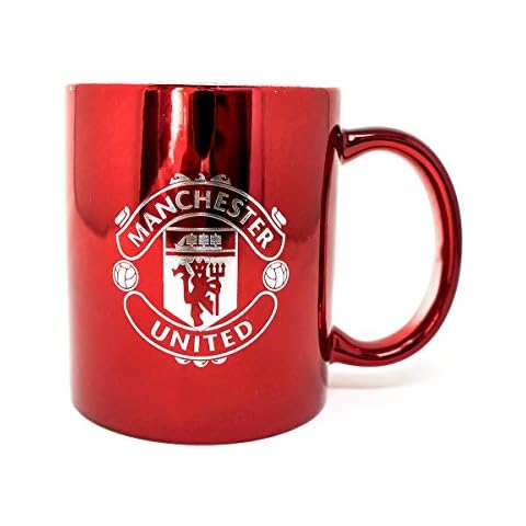 Manchester United Mug - Ceramic Metallic Red Devils Cup Football Gift Cover