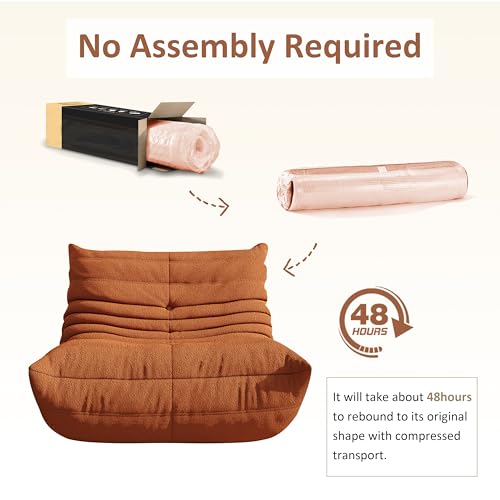 Image of Giant Bean Bag Chair for Adults,Comfy Lazy Fireside Accent Chair with Memory Foam,Cozy Single Floor Sofa Couch Boneless Chaise Lounge for Living Room Bedroom Gaming Room(1Seater)