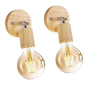 Tealight EU-LJY-8868 Holz Wandleuchte 2er Set