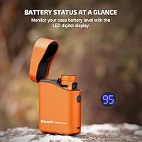 OLIGHT Baton4 Kit 1.300 Lumen, LED-Taschenlampe, magnetisch, wiederaufladbar, mit Typ-C-Ladekoffer und intelligenter Anzeige, EDC-Taschenlampe für Außen, Drinnen und Suchen (Orange) – Ansicht 6