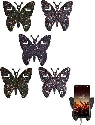 DSNS Mobile Stand Wall Mounted Butterfly Mobile Holder Phone Stand for Charging Plastic Wall Mount 5 Pcs (Multi Colour) (B09TH18VWF) Amazon Price History, Amazon Price Tracker