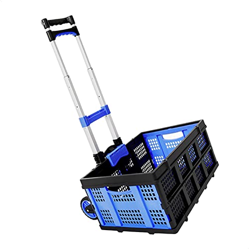 Bykco Fold Cart, Multi Use Functional Collapsible Carts With Shopping Basket, Stackable Container, #TOP4