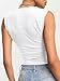 Skoinvb Womens Halter Deep V Neck Tank Tops Sleeveless Sexy Plunge Basic Summer Y2k Crop Top White