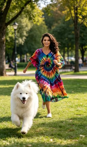Image of Kaftan Dresses for Women Plus Size Summer Beach Dress with Print and Swim Cover Ups