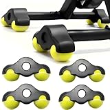 FARYODI Rocker Plate Feet 4 Stück, Cycling Snap Rocker Feet Adapter Indoor, Tragbarer Wippplatten-Fahrradtrainer, Tennisballfüße mit 8 Tennisbällen für Wahoo Kickr Core Rollentrainer