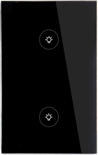Miniatura 11 de Interruptor de luz táctil inteligente WiFi de pared con panel de vidrio, control remoto inalámbrico por aplicación móvil desde cualquier lugar,