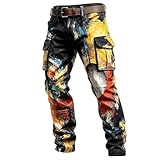 Taktische Hose Herren Camouflage Cargohose Lang Arbeitshose mit Vielen Taschen Robuste Army Hose Militär Outdoorhose für Jagd Angeln Paintball Combat Pants Männer Camouflagehosen Trainingshose