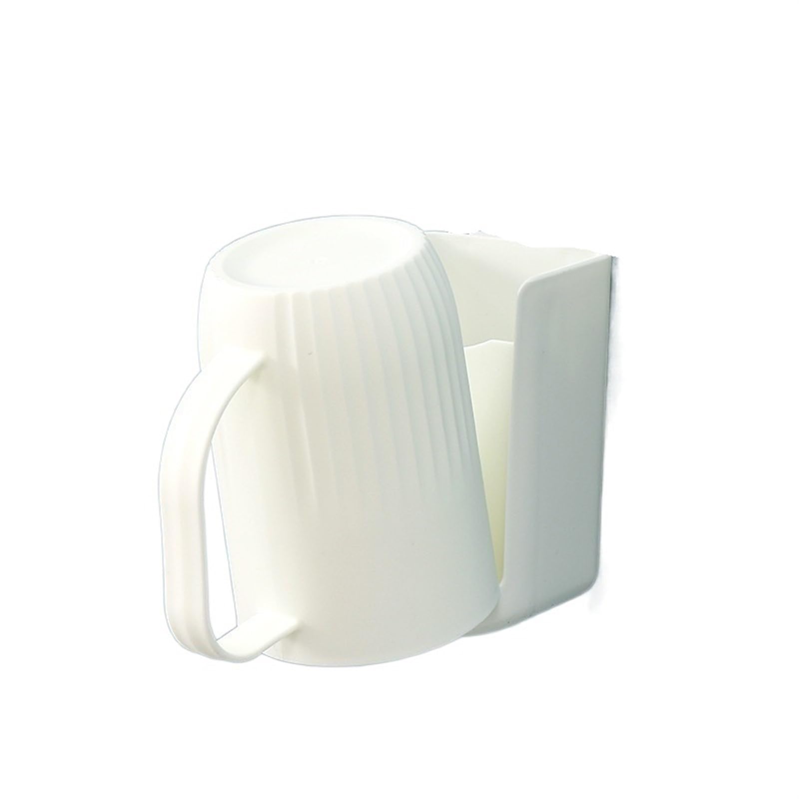 JINGYAN Etui i pokrowce na szczoteczki do zębów Toothbrush Shelf Cup Mouthwash Wall Bathroom Mounted Toiletry(White)