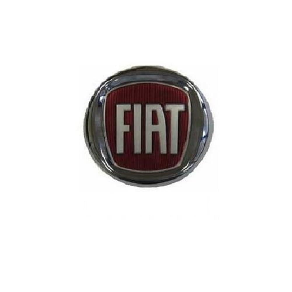 Fregio Anteriore Rosso per Fiat Bravo Croma Idea 500, Diametro 100mm, Logo Emblema
