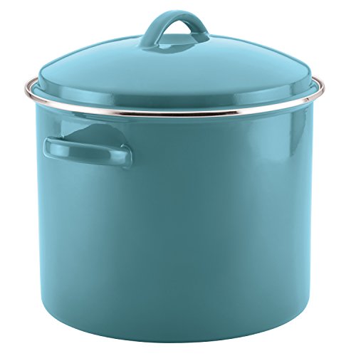Farberware Enamel on Steel Stock Pot/Stockpot with Lid - 16 Quart, Aqua Blue - Image 3