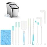 11 Pcs Ice Machine Cleaner Brush Sets, 10Pcs Nylon Bristles with 1 Pcs Cleaning...