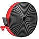 Nuyoah Neopren Gummistreifen Selbstklebend Neopren Gummimatte Gummiplatte für Bodenbeläge Schutz Isolation Anti-Vibration Anti-Rutsch (25mm(B) x2mm(D) x3m(L))
