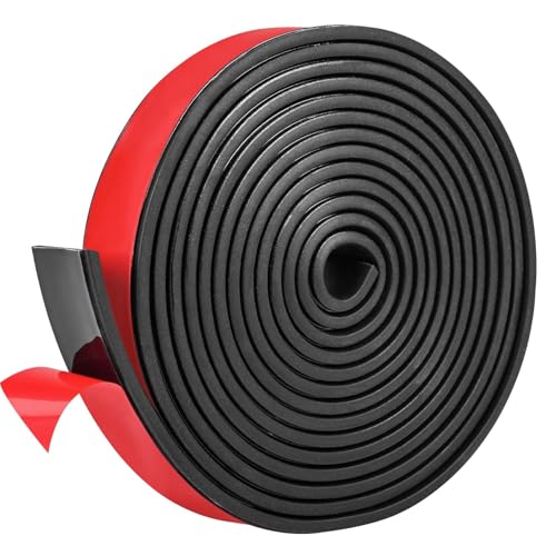 Tiras De Goma De Neopreno 25mm*2mm*3m Lámina De Neopreno Adhesiva Neopreno Láminas Goma Adhesiva Rollo para Juntas De Bricolaje Revestimientos De Suelos Antivibración