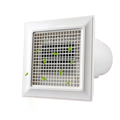 Ventilador extractor Ventilador de ventilación del techo de baño, 30 × 3 0 cm Ventilador de refrigerador directo de soplado directo a cuadros, gran volumen de aire de escape silencioso con panel de re