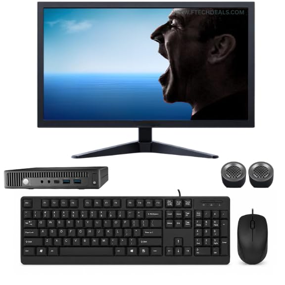 Image of 𝗛𝗣Tiny Model 600 G2 Desktop Combo | 19 inch FHD Monitor | 𝗜𝗡𝗧𝗘𝗟i5-6500T 6th Gen Processor |8GB DDR4 RAM |256GB SSD | Win 10 /11 Pro | WiFi | MS Office | HDMI /VGA /DVI /USB | A+ Condition Tiny (Refab.)
