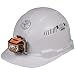 Klein Tools 60113 Hard Hat with Light, Vented Cap Style, Padded, Self-Wicking Odor-Resistant Sweatband, White