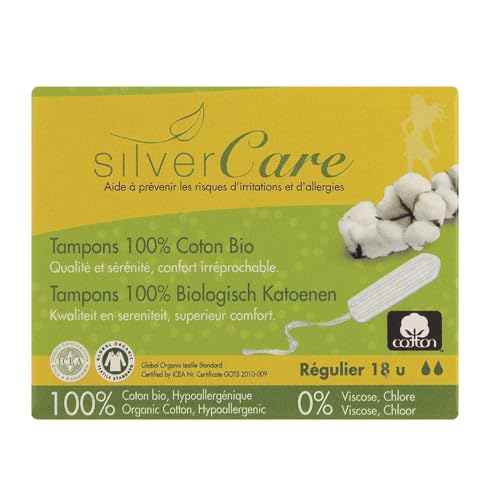 Tampón normal sin aplicador – 100 % algodón ecológico – SilverCare