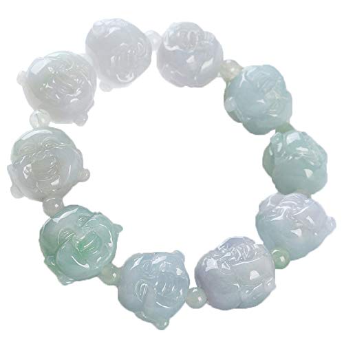 Bracelet en jade birman naturel Cargo Buddha jonc poli durable