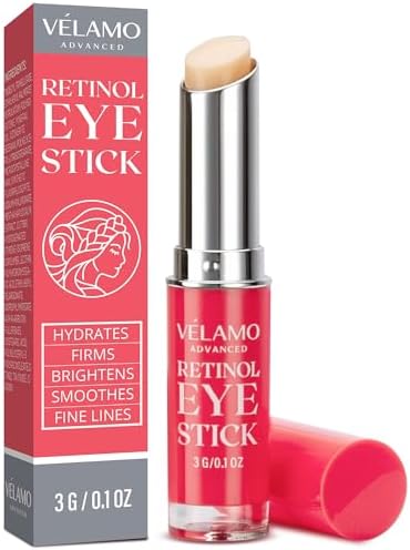 Retinol Eye Stick, Retinol Eye Cream for Dark Circles and Puffiness, Under Eye Cream Anti Aging, Eye Brightener Stick, Eye Cream for Wrinkles, Brightening Eye Cream for Puffiness and Bags under Eyes, Brightening Eye Balm Reduces Fine Lines and Dark Circles