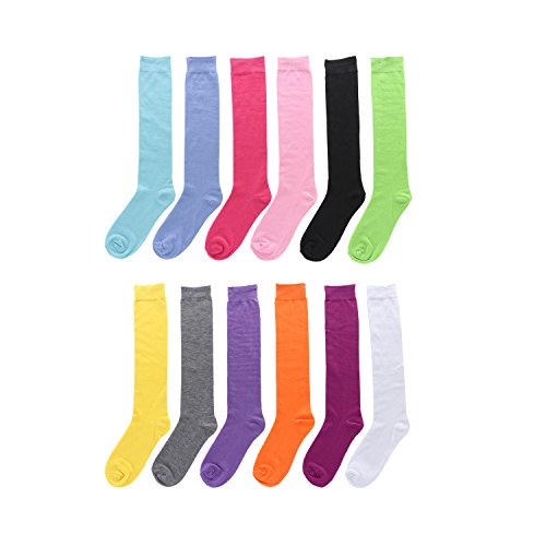 Gelante 12 Pairs Women Knee High Socks2