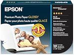 Epson S041727 Premium Photo Paper Glossy, 4x6, 100 Sheets Ink