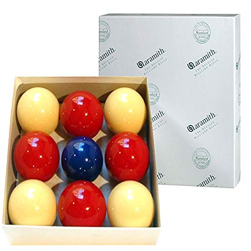  Aramith Bilie boccetta Standard, Diametro m.59, pallino Diametro m.54 in Resina fenolica. 4 Rosse - 4 Bianche - pallino Blu