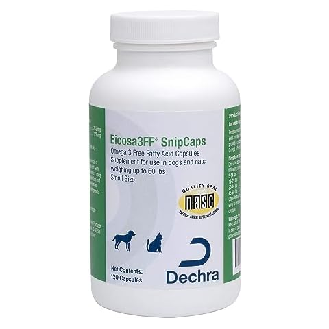 Eicosa3FF SnipCaps Omega 3 Free Fatty Acid Capsules for Dogs and Cats - Small, 120 ct Cover