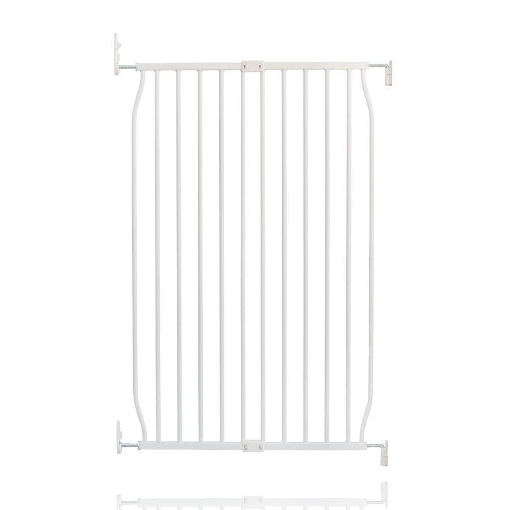 Bettacare Extra Tall Screw Fit Metal Dog Gate, White, 70cm - 80cm