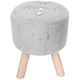 [Gambe in legno] - Questo sgabello rotondo offre un supporto per le gambe dello sgabello robusto, stabile e solido e può essere utilizzato a lungo.