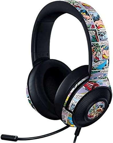 Skinit Decal Skin Compatible with Razer Kraken X Gaming Headset - Officially Licensed Warner Bros Wonder Woman Comic Blast Design
