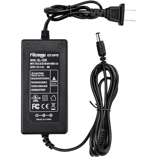 Facmogu SKU17005 60W 12V 5A Ac/Dc Power Adapter thumb #1