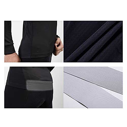 Chaqueta para ciclismo térmica de invierno para hombre, negra, talla M miniatura 5
