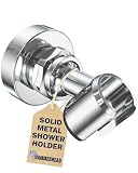 HammerHead Showers® Solid Metal Handheld Shower Head Holder Wall Mount – Chrome – Adjustable Screw Mounted Shower Wand Holder with Pivot Ball – Shower Hose Holder, Fits Most Handheld Shower Heads