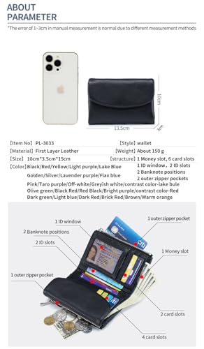 Joyfullygo Wallet, Joyfullygo Small Wallet, 5.3'' Joyfullygo Unisex Pebble Leather Card Wallet With Credit Card Holder, Coin Holder & Cash Slots (pink)4