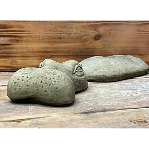 J and L Stone Ornaments STONE GARDEN 2 PIECE LAYING SUBMERGED HIPPO STATUE ORNAMENT Cover