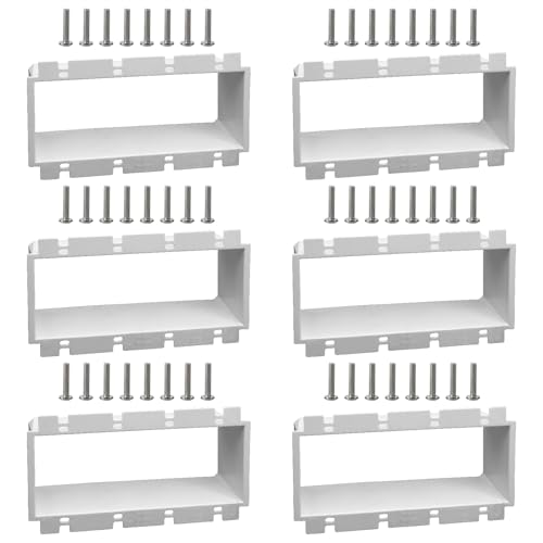 4-Gang BE4 Non-Metallic Electrical Power Outlet Box Extender(ETL Listed),Box Extender Outlet for Power Switch Receptacles Accessories,Fire Rated for 2 Hours,6-Pack