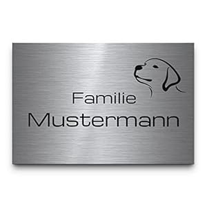 Chrisck Design Edelstahl Türschild edelstahl-6x4