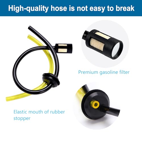 VooGenzek 3 Stück Universal Benzinfilter Kit, Benzinschlauch Dichtung, Universal Kraftstoffleitung, Primer Bulb, Gummitülle Dichtung, für Freischneider, Trimmer, Mower, Heckenschere
