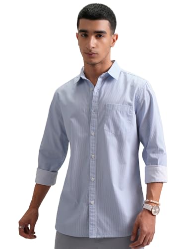 Image of Highlander Men's Slim Fit Striped Shirt | Full Sleeves | Everyday Wear Stylish Shirts for Men