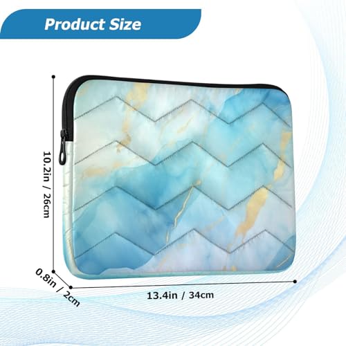Funda para laptop azul mármol para portátiles 13-14 pulg. miniatura 3
