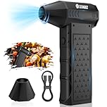 XJUGEZ Souffleur Air Comprimé avec Buse Amovible, Dépoussiéreur Electrique 130 000 tr/min, 4 Vitesses, Souffleur Electrique pour PC,Clavier,Voiture,Feuilles,Neige, Barbecue,Design Star