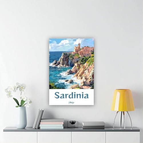 Poster Sardaigne toile décoration bureau et chambre 50x76cm - 6