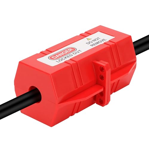 TOKCKYBL Lockout Tagout Electric Plug Lock, 220 Volt Industrial Grade Electric Cord Plug Lockout Device - Safety for Home, Factory, Outdoor - Large Childproof Cord Lock, 1 Pack