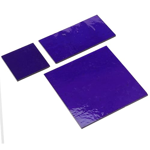 3 Pcs Cobalt Blue Glass Sheet ，1 Set Glass Sheet Chemistry Experiment Supply Experiment Cobalt Laboratory Science and Safety(2 * 2in/2 * 4in/4 * 4in）