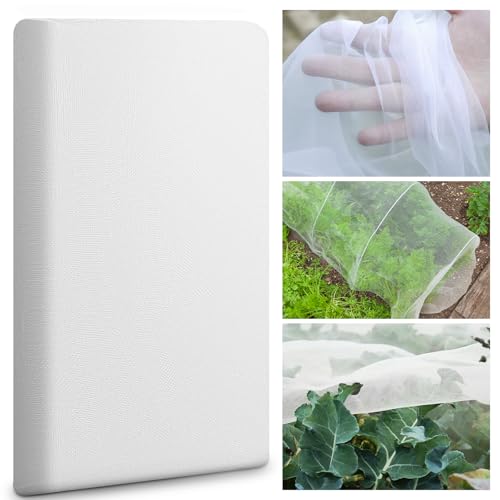 AOOWU 3x4M Gemüsenetz Insektenschutznetz Feinmaschig Insektennetz Vogelschutznetz Garten Gemüsebeet Schutznetz Gartennetz Pflanzennetz für Pflanzen Gemüse Blumen Garten Obstgarten (Weiß)