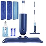 Power Mop for Floor Cleaning with 3 Washable Pads - Wet Dry Microfiber Mop with 720 ml Refillable Bottle for Kitchen Wood Floor Hardwood Laminate Ceramic Tiles Floors Dust Cleaning