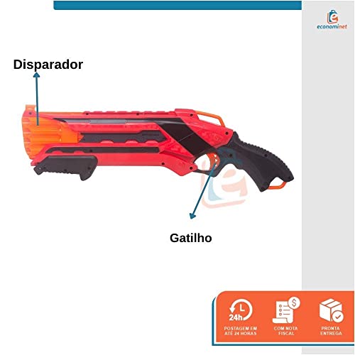 Arma Lançador de Dardos Tipo Nerf Hero Espingarda Com 12 dardos Hero