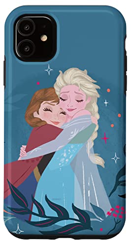 Disney Frozen Anna and Elsa Sister Hug Slate Blue Case for iPhone 11
